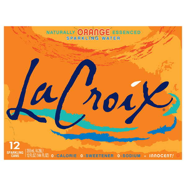 Water, Seltzer & Sparkling Water LaCroix Sparkling Water, Orange hero