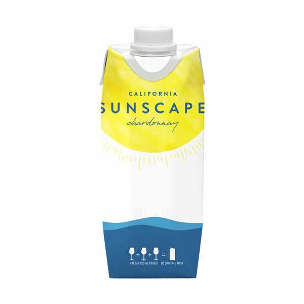 Single Serve Wines Sunscape Chardonnay, White wine, California NV, 12 ct, 500mL Tetra hero