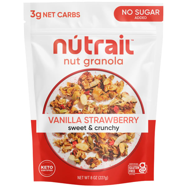 Cereal NuTrail Vanilla Strawberry, No Sugar Added, Nut Granola hero