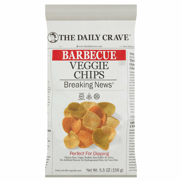 Chips & Pretzels The Daily Crave Barbecue Flavored Veggie Chips hero