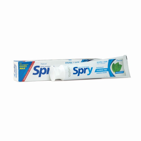 Oral Care | Toothpaste & Floss Spry Toothpaste Peppermint, EnamelMax, Fluoride Free with Xylitol and Aloe hero