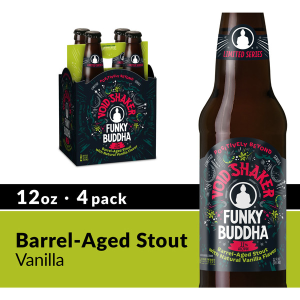 Beers & Coolers Funky Buddha Void Shaker Barrel-Aged Imperial Vanilla Stout Craft Beer Bottles hero