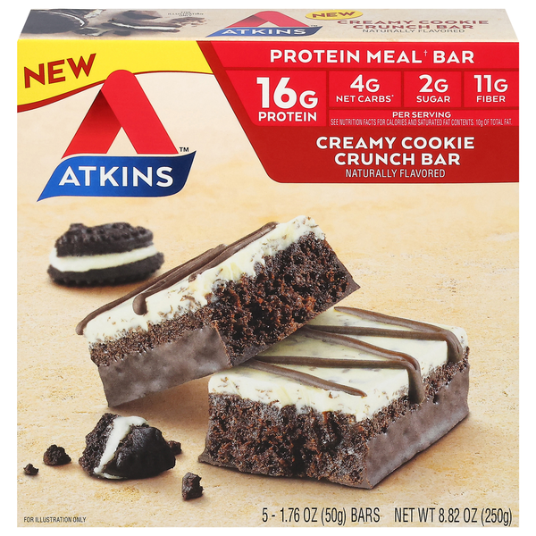 Protein & Meal Replacements Atkins Bar, Creamy Cookie Crunch hero