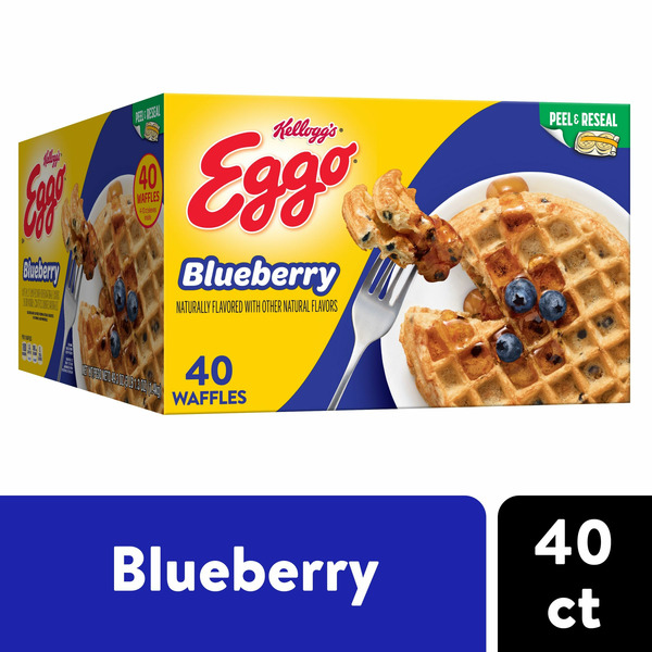 Frozen Breakfast Kellogg’s Eggo Frozen Waffles, Frozen Breakfast, Resealable, Blueberry hero