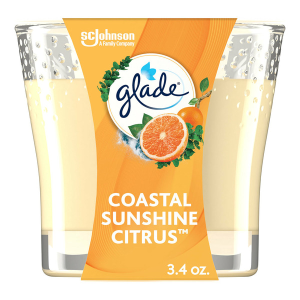 Air Fresheners & Candles Glade® Scented Candle, Coastal Sunshine Citrus, Fragrance Infused with Essential Oils hero