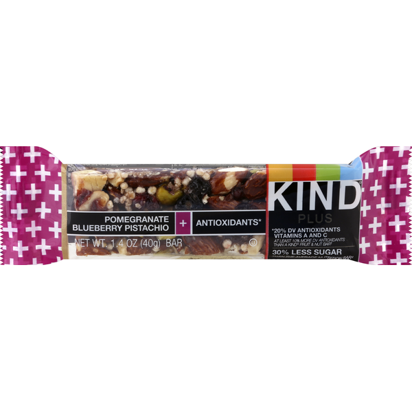 Protein, Energy & Granola Bars KIND Bar, Pomegranate Blueberry Pistachio hero