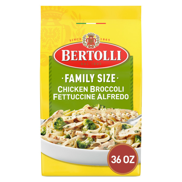 Frozen Meals Bertolli Family Size Chicken Broccoli Fettuccine Alfredo, Frozen Meals hero