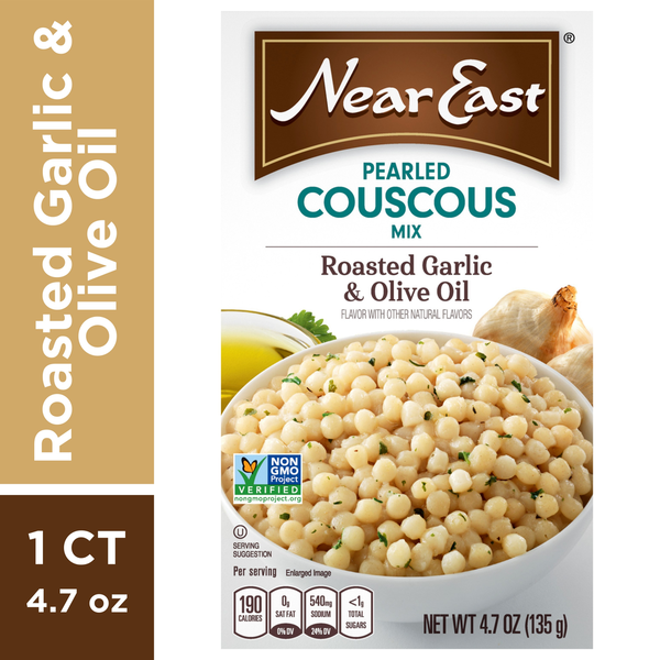 Instant Foods Near East Couscous Mix, Pearled, Roasted Garlic & Olive Oil hero