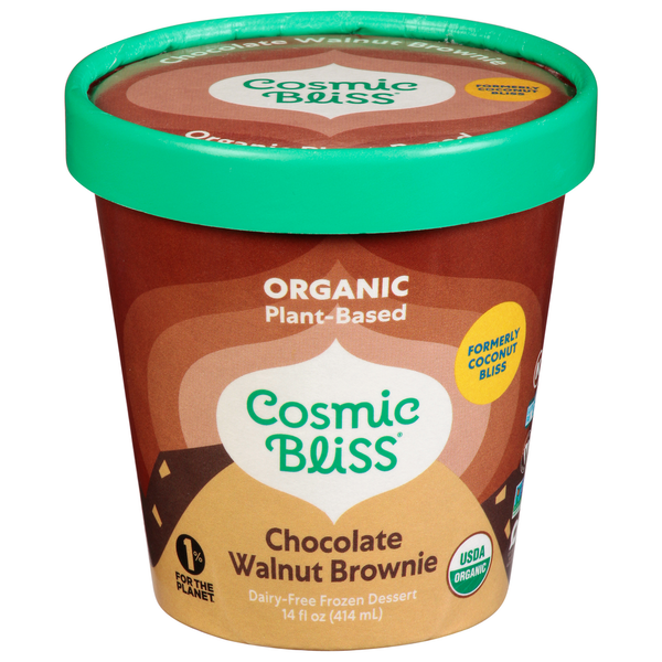 Ice Cream & Ice Cosmic Bliss Organic, Plant-Based Chocolate Walnut Brownie hero