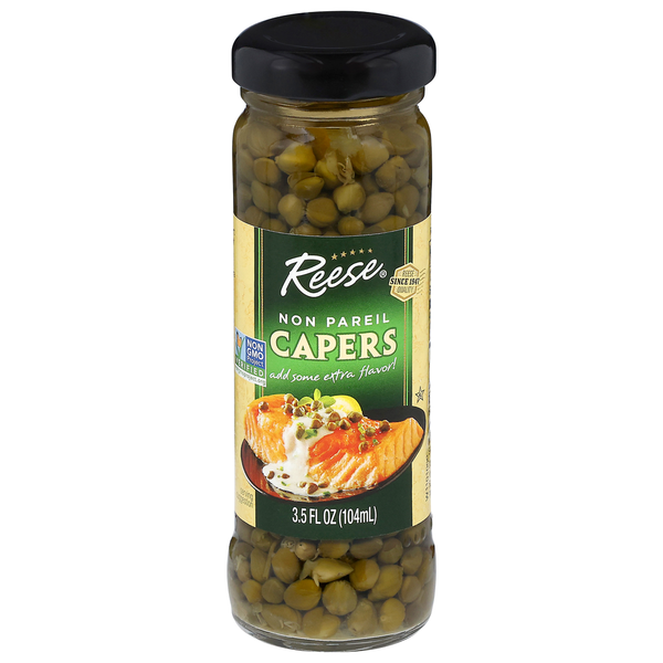 Pickles, Peppers & Olives Reese's Capers, Non Pareil hero