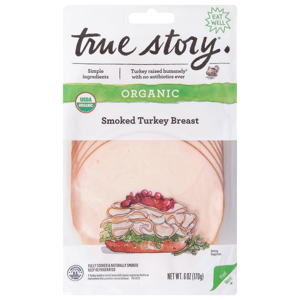 Lunch Meat True Story Organic Smoked Turkey Breast hero