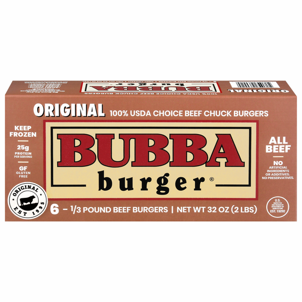 Frozen Meat Bubba Burger Burgers, Original hero