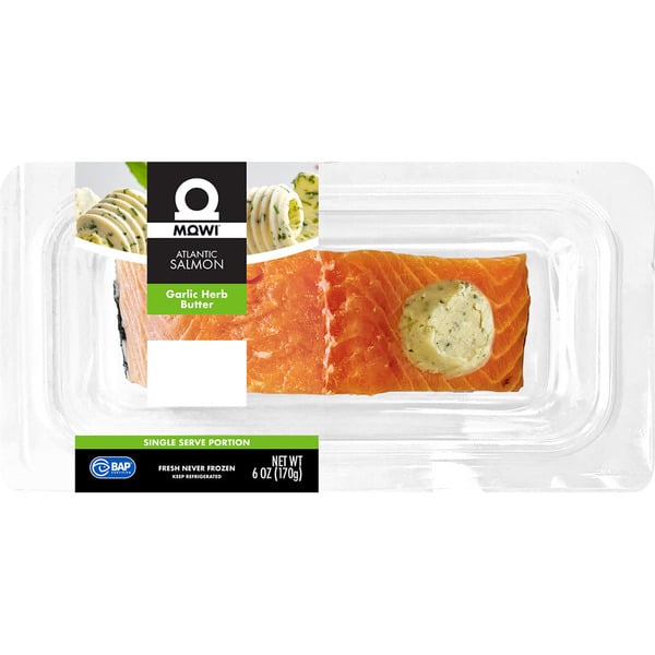 Seafood Counter Mowi Garlic Herb Atlantic Salmon hero