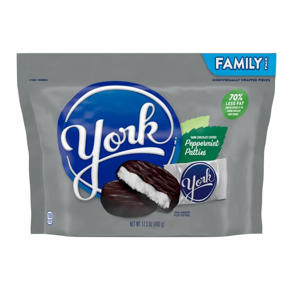 Prepared Meals YORK Dark Chocolate Peppermint Patties Candy hero