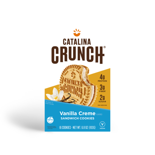 Catalina Crunch Vanilla Creme, Keto Sandwich Cookies hero