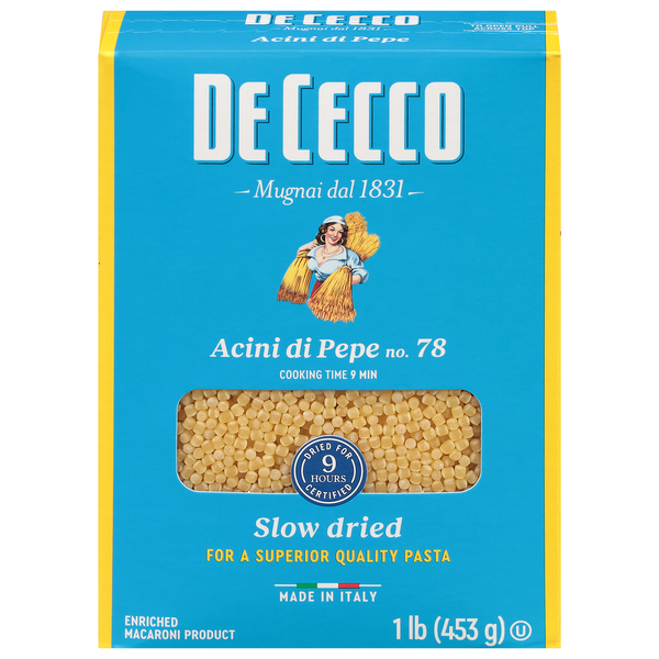 Dry Pasta De Cecco Acini di Pepe, No. 78 hero