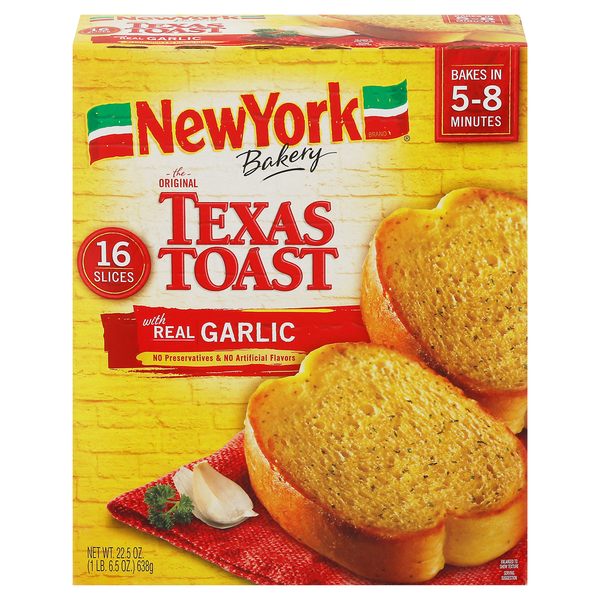 Frozen Breads & Doughs New York Bakery The Original Texas Toast with Real Garlic hero