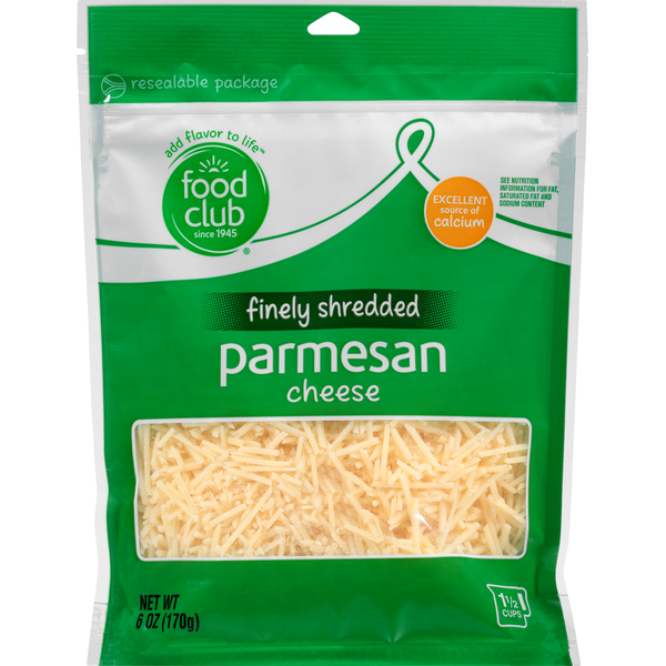 Popular Food Club Finely Shredded Cheese, Parmesan hero