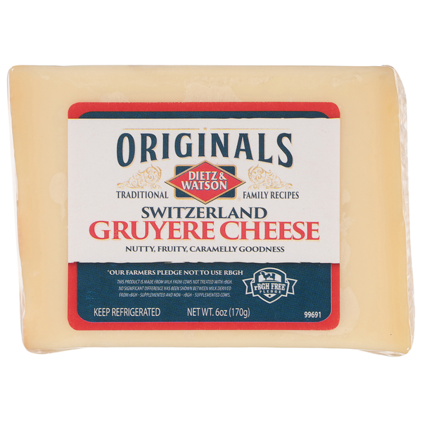 Packaged Cheese Dietz & Watson Cheese, Gruyere, Switzerland hero