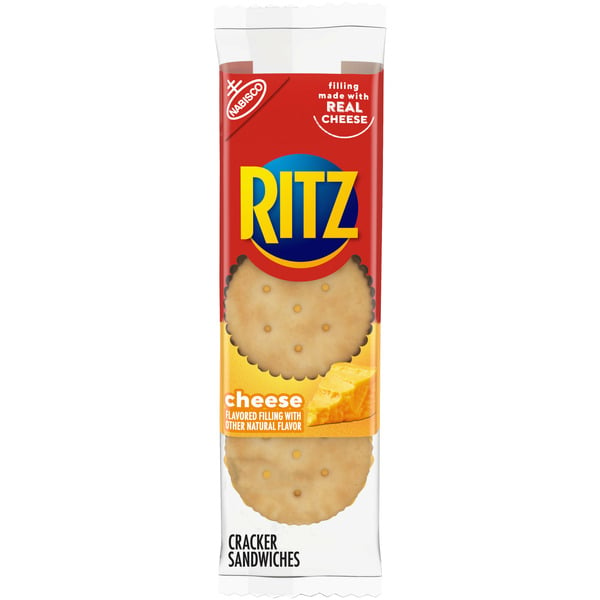 Crackers Ritz Cheese Sandwich Crackers, Snack Pack hero