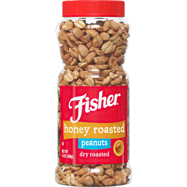 Nuts, Seeds & Dried Fruit Fisher Honey Roasted Dry Roasted Peanuts hero