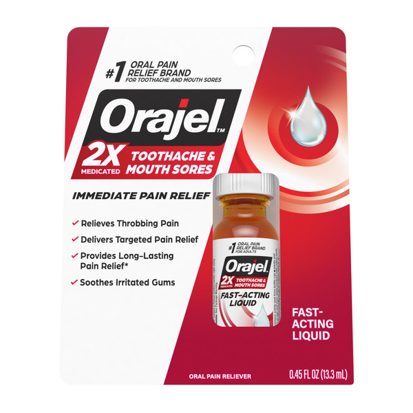 Muscles, Joints & Pain Relief Orajel Medicated Toothache & Gum Instant Pain Reliever Fast-Acting Liquid hero