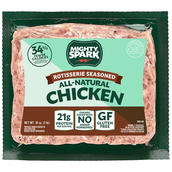 Poultry Counter Mighty Spark Rotisserie-Seasoned Ground Chicken hero