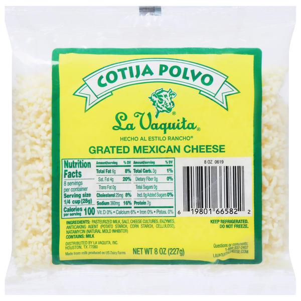 Specialty Cheeses La Vaquita Cheese, Cotija Polvo hero