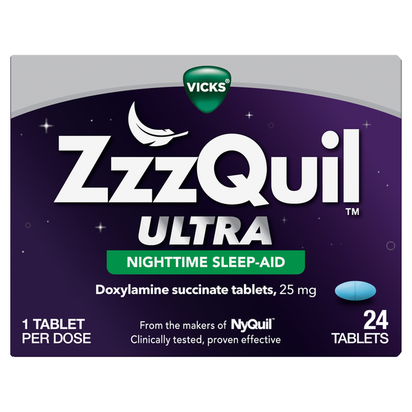 Cough, Cold & Flu Vicks ZzzQuil Ultra Sleep Aid Tablets, 25mg Doxylamine Succinate hero