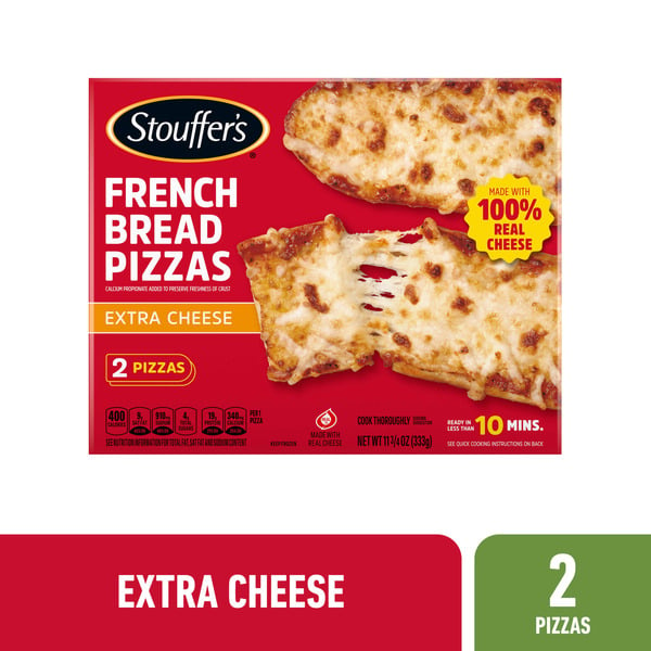 Frozen Pizza Stouffer's Frozen Pizza - Extra Cheese French Bread Pizza hero