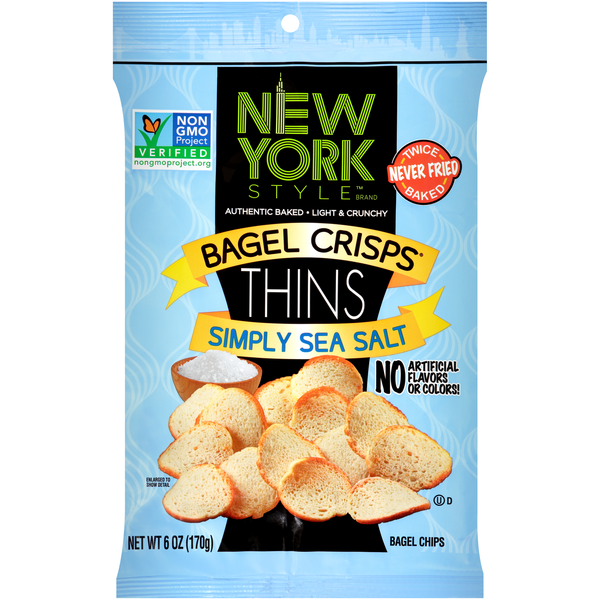 Crackers New York Style Thins Simply Sea Salt Bagel Chips hero