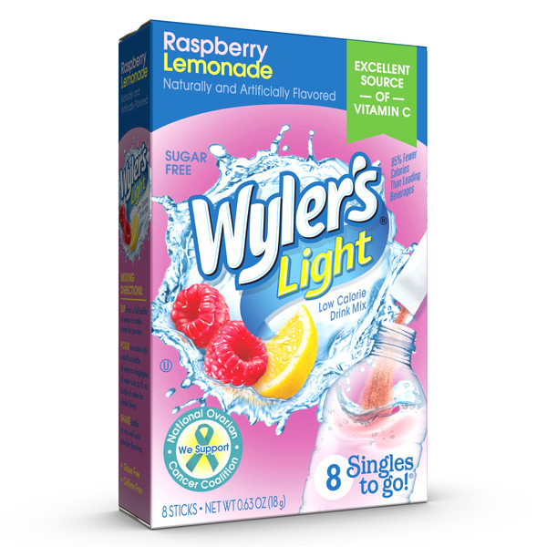 Juice & Nectars Wyler's Light Drink Sticks Low Calorie Raspberry Lemonade hero