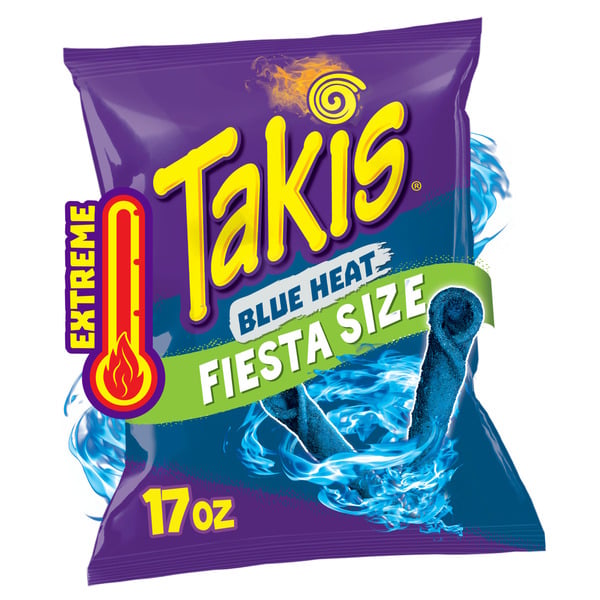 Candy & Chocolate Takis Blue Heat Rolled Tortilla Chips Bag hero