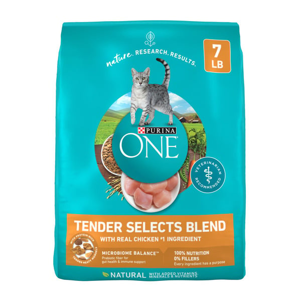 Purina ONE Natural Dry Cat Food, Tender Selects Blend With Real Chicken hero