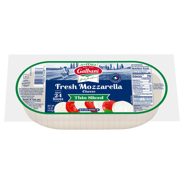 Galbani Fresh Mozzarella Thin Sliced Cheese Log hero