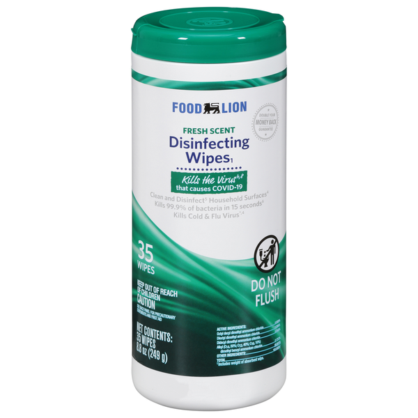 Cleaning Products Food Lion Disinfecting Wipes, Fresh Scent hero