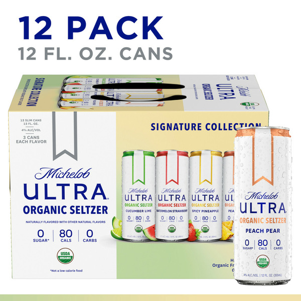 Hard Seltzer Michelob Ultra Organic Seltzer Signature Collection Cans hero