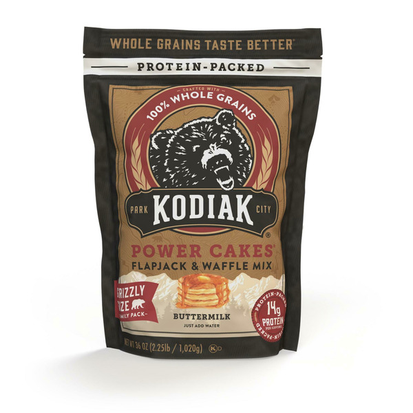 Doughs, Gelatins & Bake Mixes Kodiak Grizzly Sized Buttermilk Power Cakes Flapjack & Waffle Mix hero