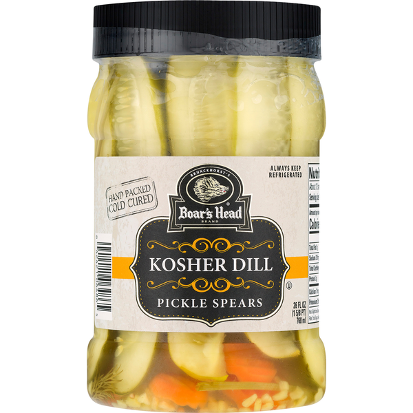 Side Dishes Boar's Head Kosher Dill Pickle Spears hero