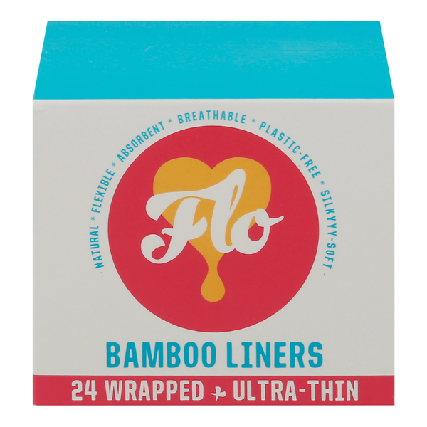 Flo Bamboo Liners, Wrapped, Ultra-Thin hero