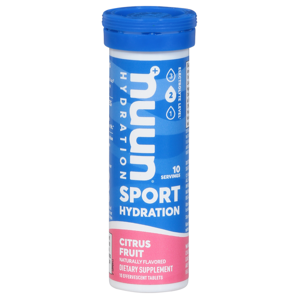 Cocoa & Drink Mixes Nuun Sport Hydration, Tablets, Citrus Fruit hero