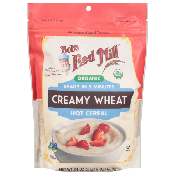 Bob's Red Mill Hot Cereal, Organic, Creamy Wheat hero