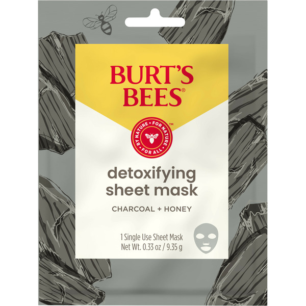 Facial Care Burt's Bees Detoxifying Charcoal Facial Sheet Mask, Single Use Face Mask hero