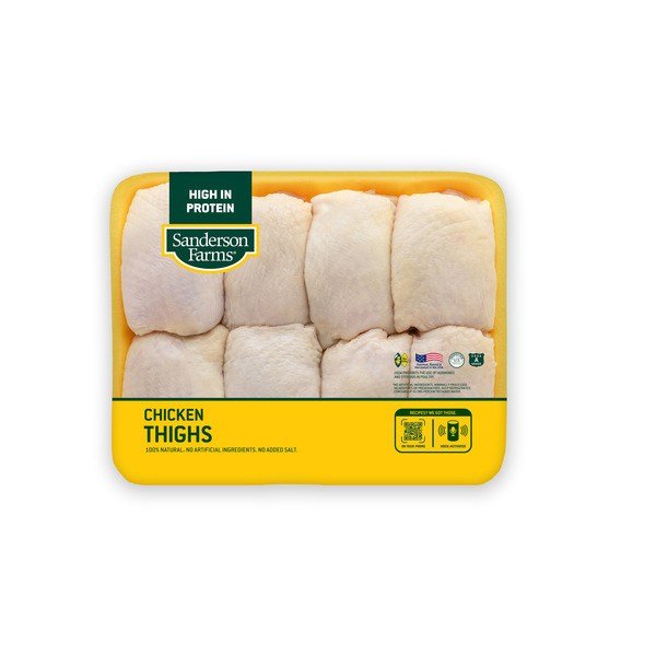 Poultry Sanderson Farms 100% Natural, Fresh, Chicken Thighs, Family Pack hero