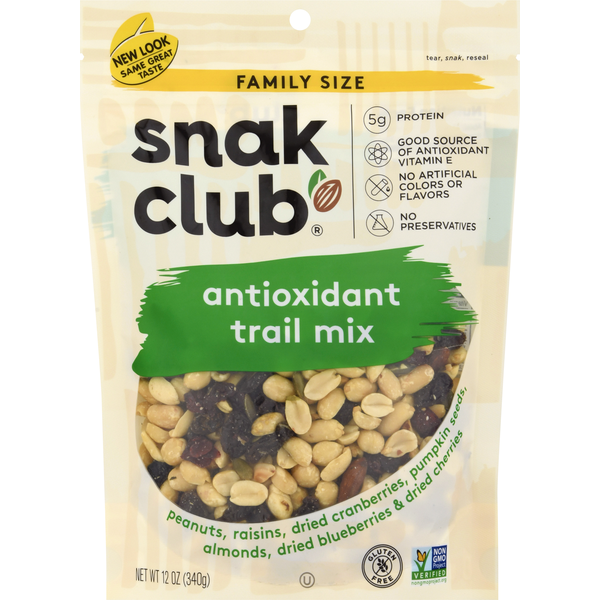 Nuts, Seeds & Dried Fruit Snak Club Trail Mix, Antioxidant, Family Size hero