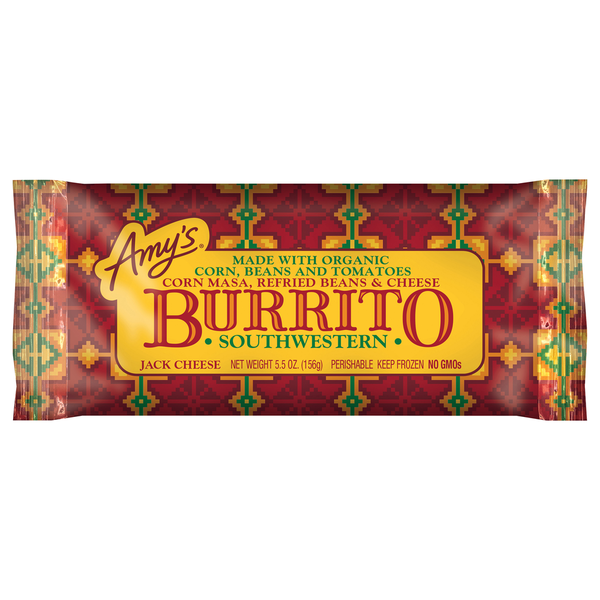 Frozen Meals Amy's Kitchen Southwestern Burrito hero