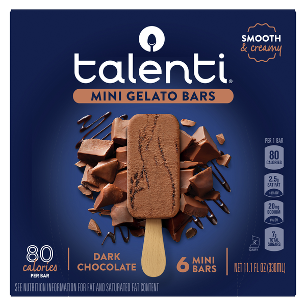 Ice Cream & Ice Talenti Mini Gelato Bar Dark Chocolate hero