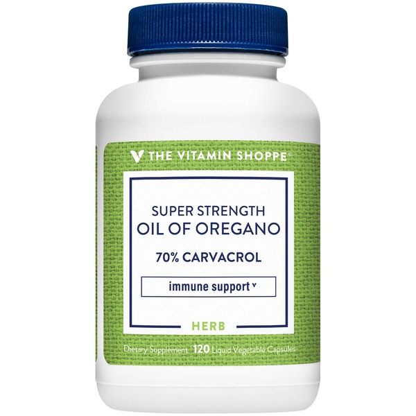 Other Supplements The Vitamin Shoppe Super Strength Oil of Oregano - Wild Mediterranean - 45 MG (120 Liquid Vegetarian Capsules) hero