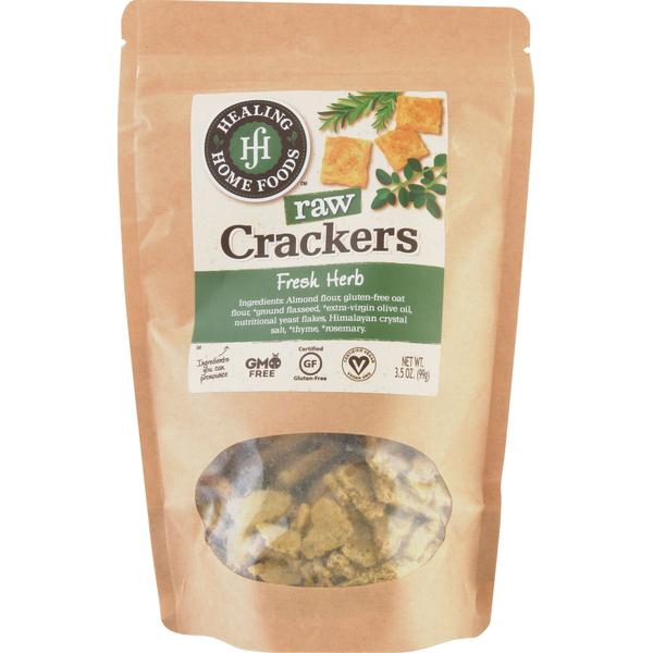 Crackers Healing Home Foods Raw Crackers, Fresh Herb hero