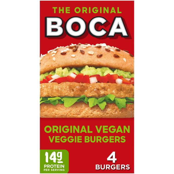 Vegan & Vegetarian BOCA Original Vegan Veggie Burgers hero